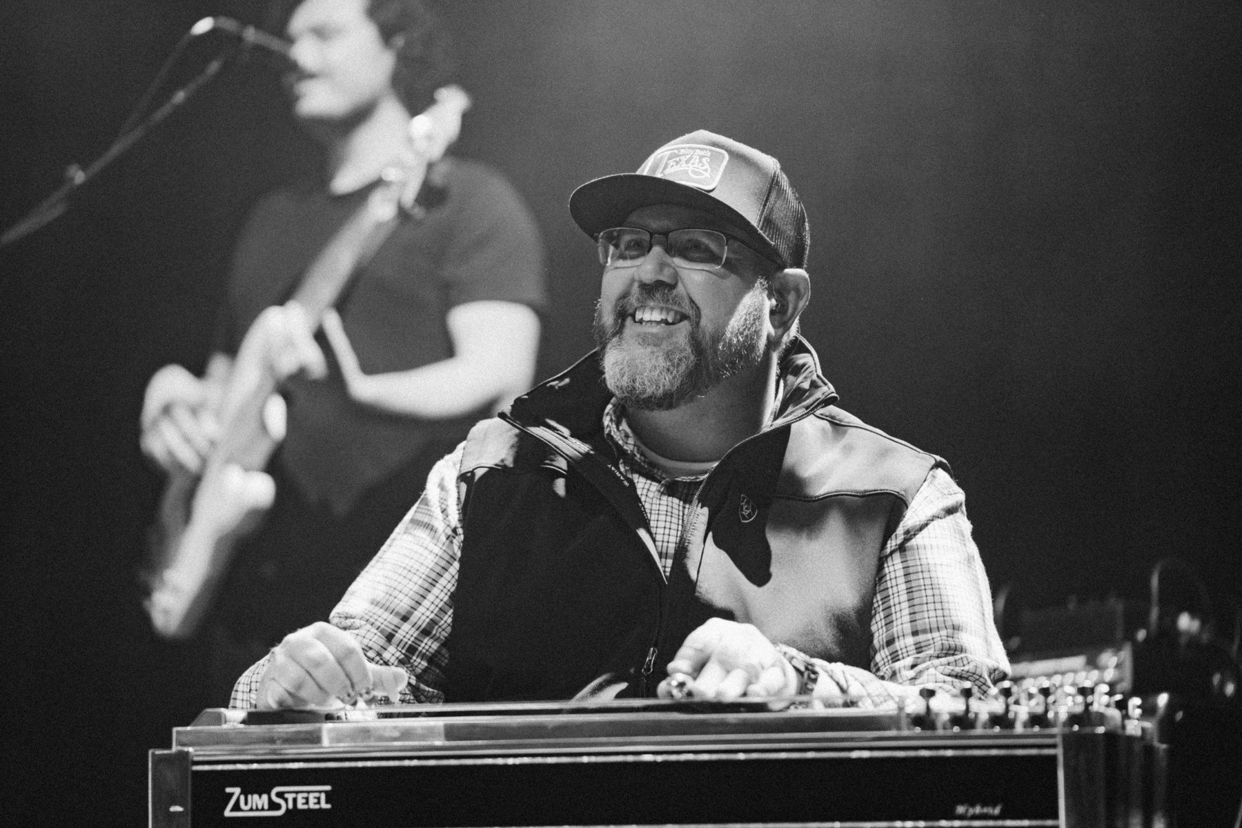 Jeremy Moyers playing pedal steel guitar onstage